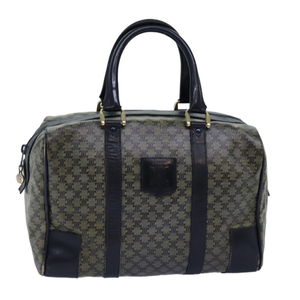 CELINE Macadam Canvas Boston Bag Navy